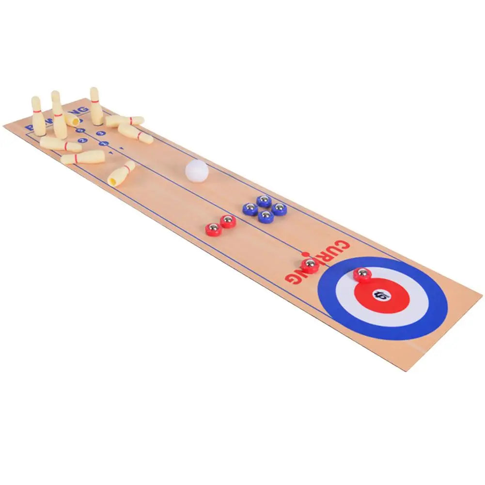 3 In 1 Table Top Games Shuffleboard Bowling and Curling