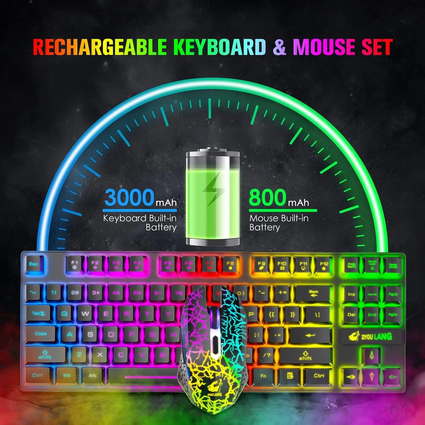 Wireless Gaming Keyboard and Mouse