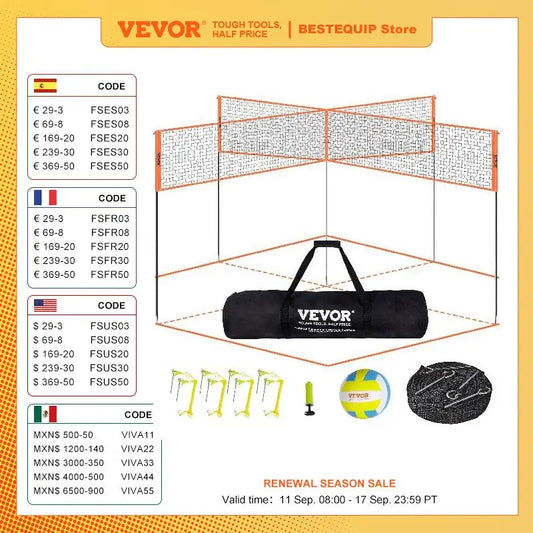 4-Way Volleyball Net