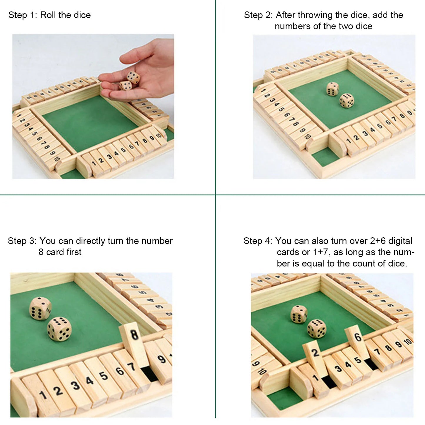 Wooden Number Board Dices