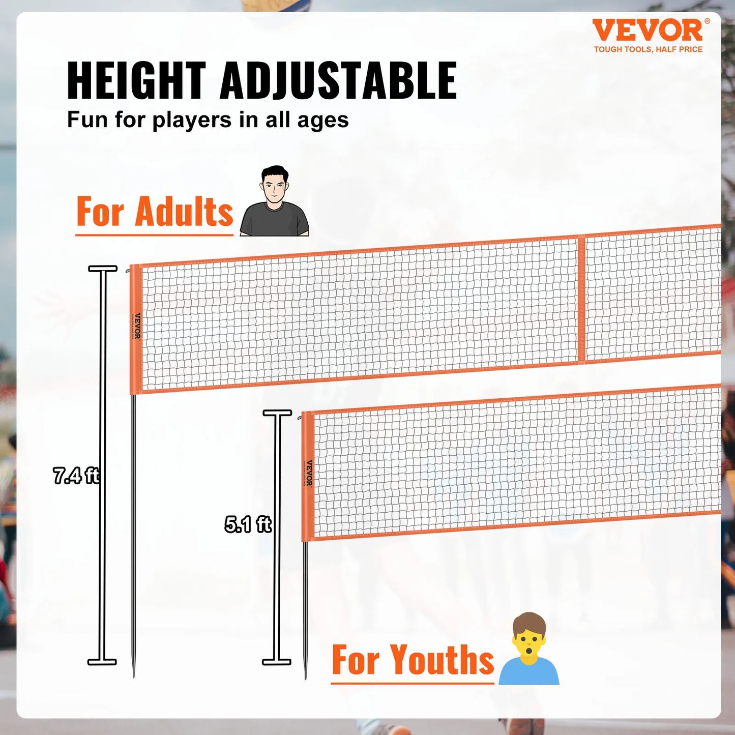 4-Way Volleyball Net