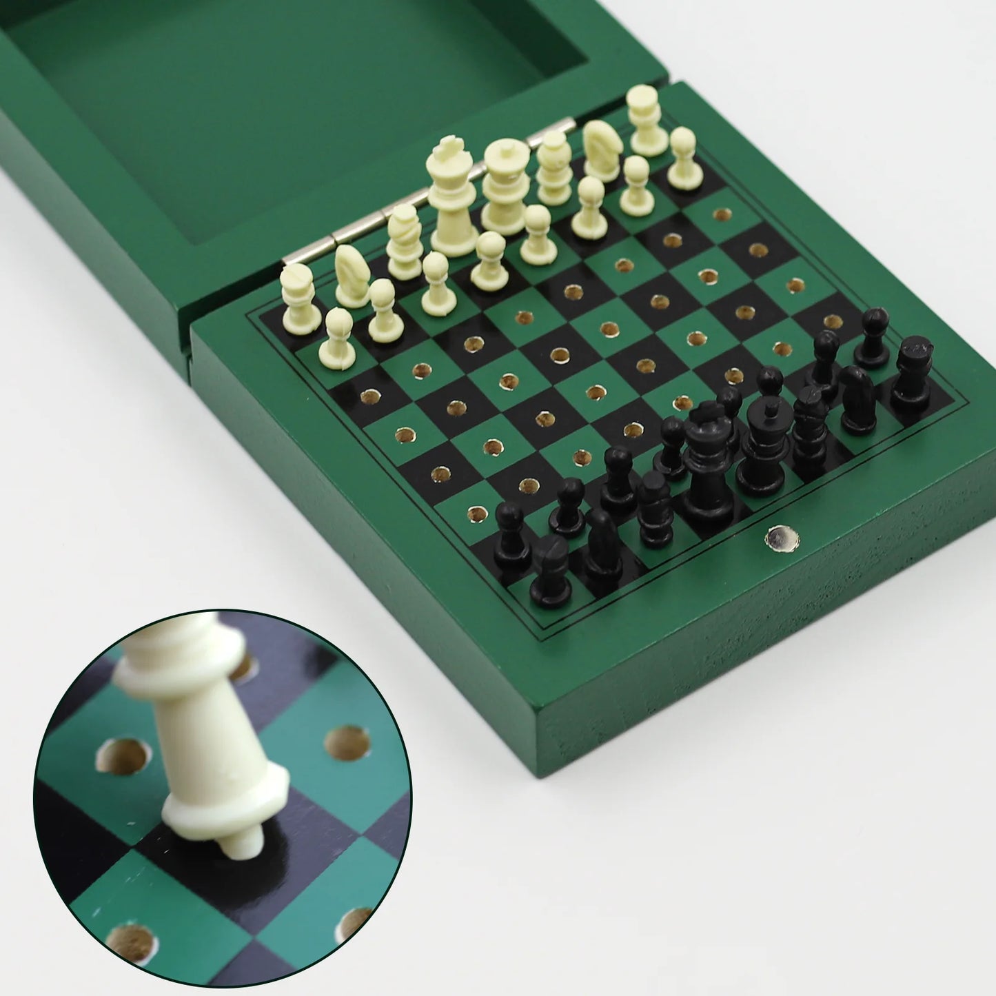 Mini Portable 3 in 1 Wooden Chess Board