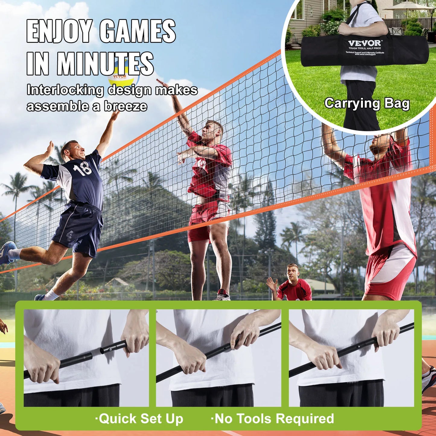 4-Way Volleyball Net