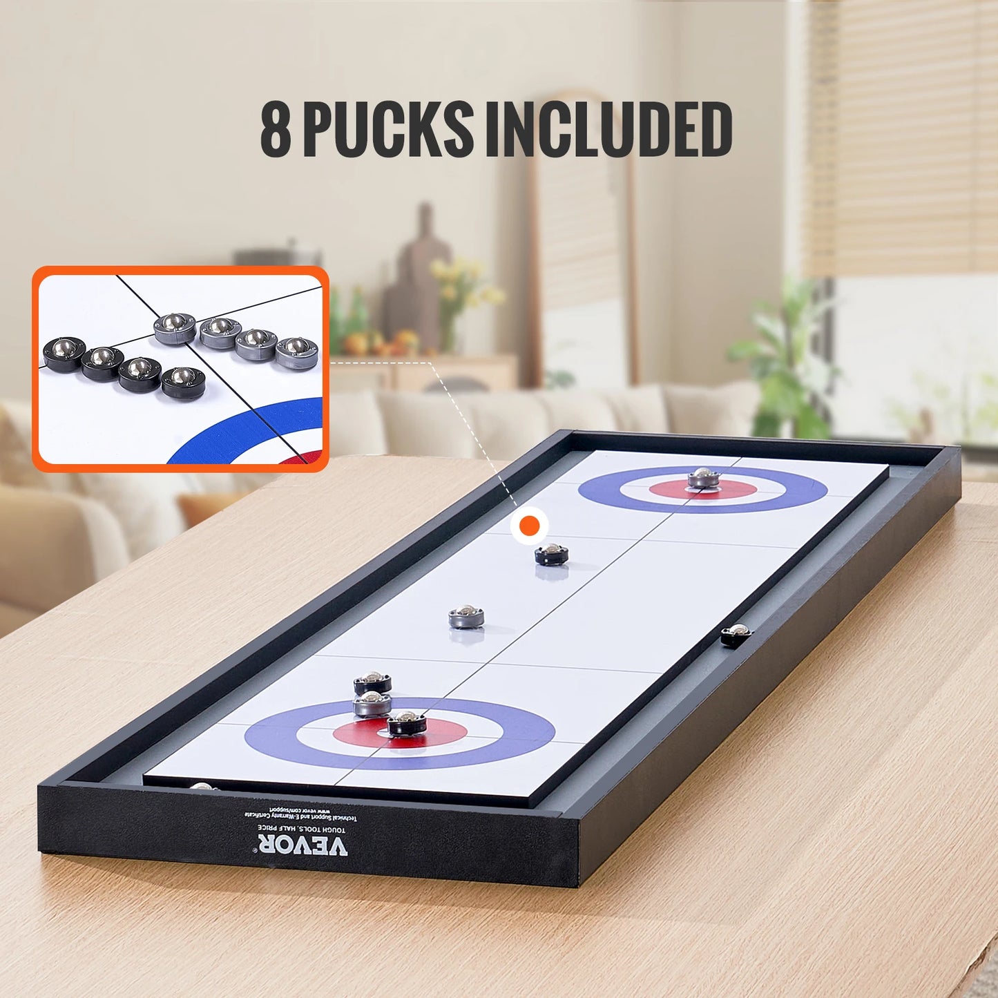 2 in 1 Shuffleboard and Curling