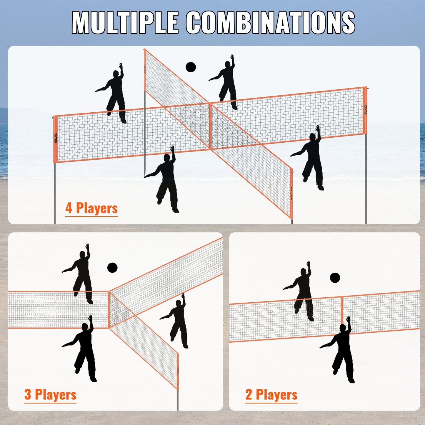 4-Way Volleyball Net