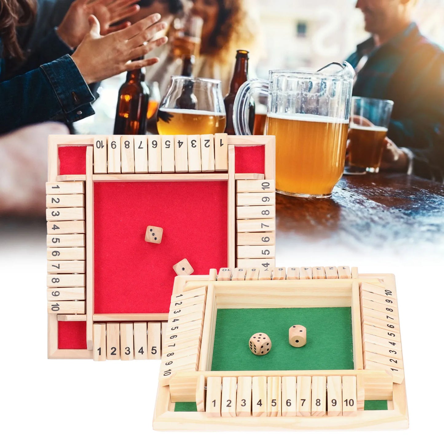 Wooden Number Board Dices