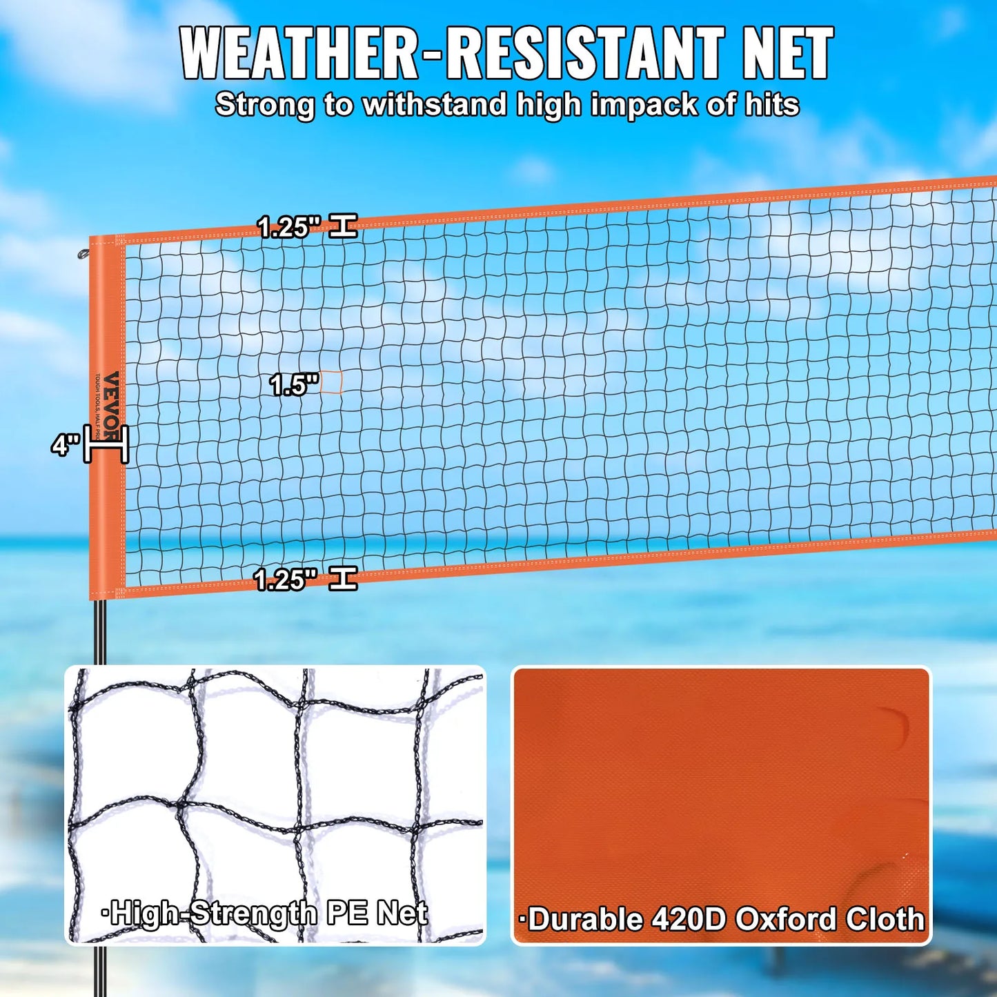 4-Way Volleyball Net