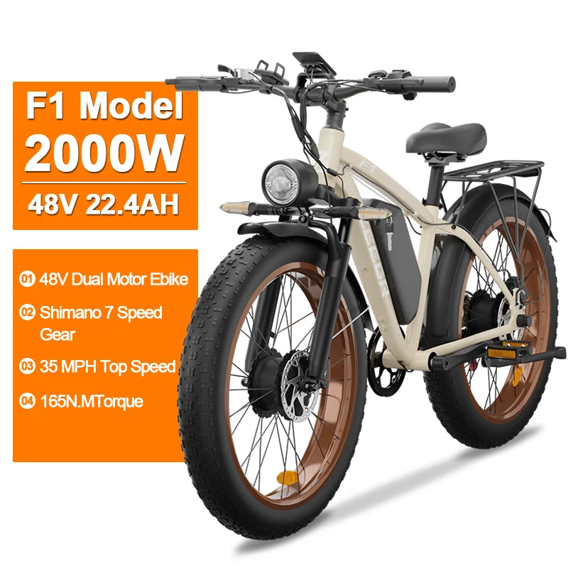 e-bike full suspension power bicycle