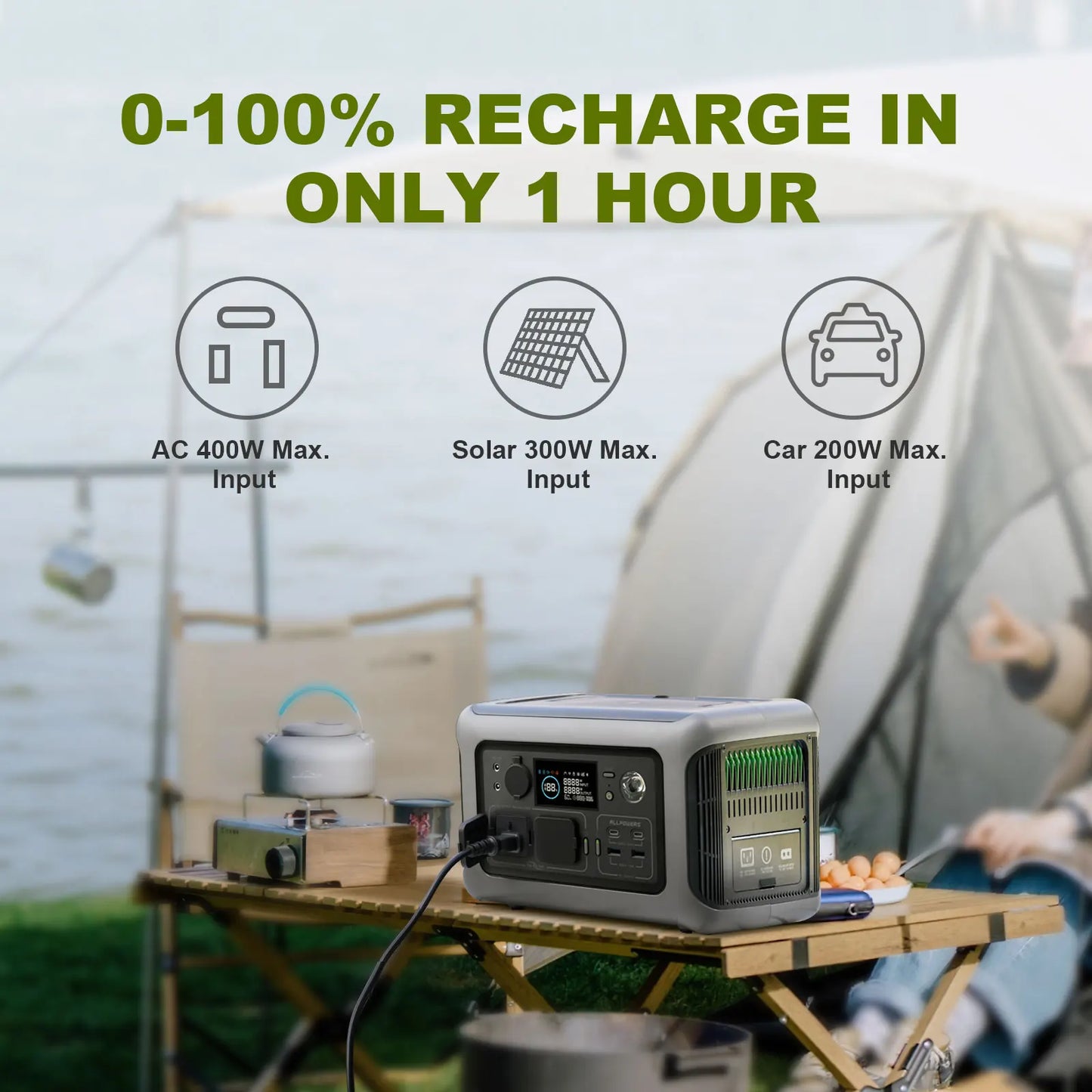 R600 Solar Generator with Solar Panel included