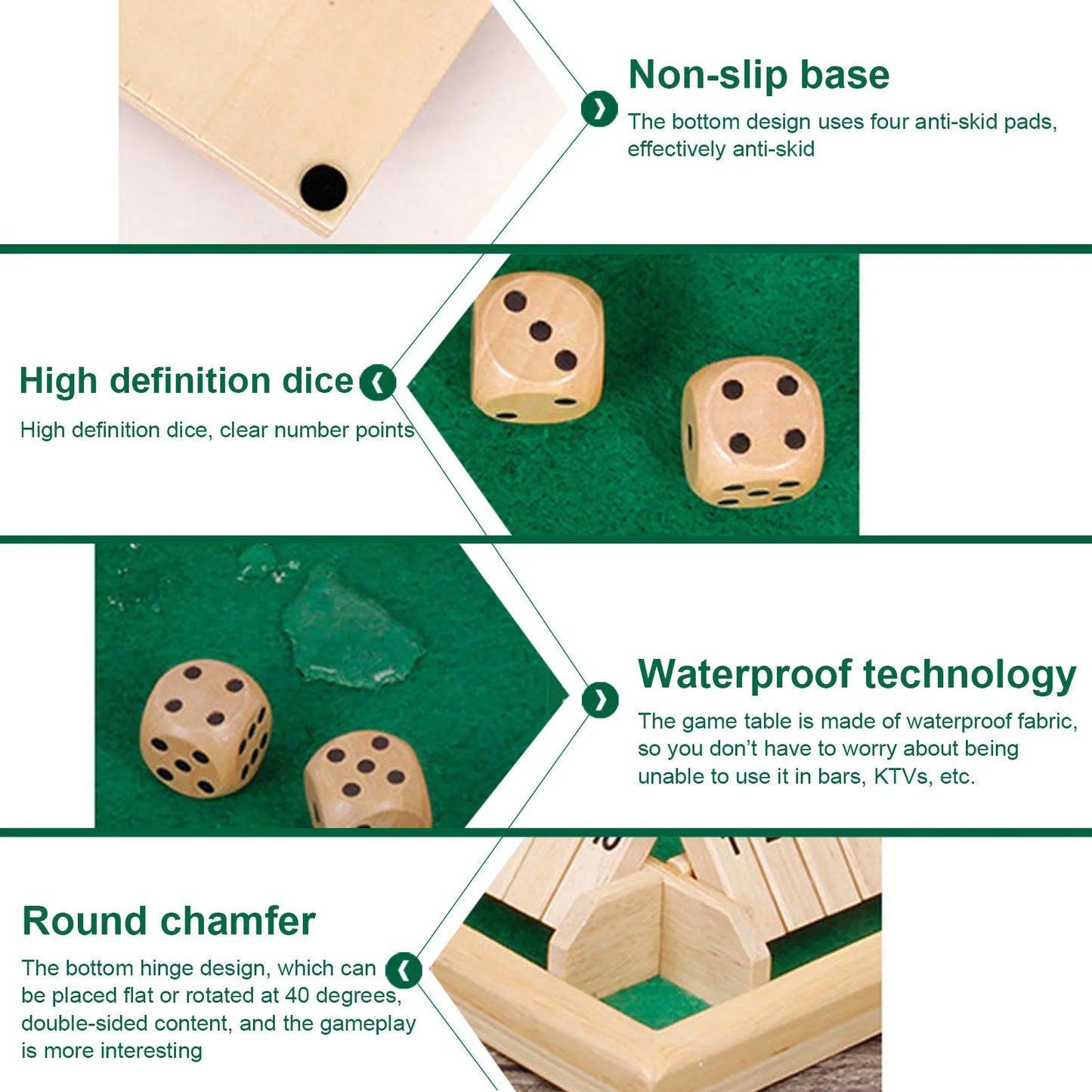 Wooden Number Board Dices