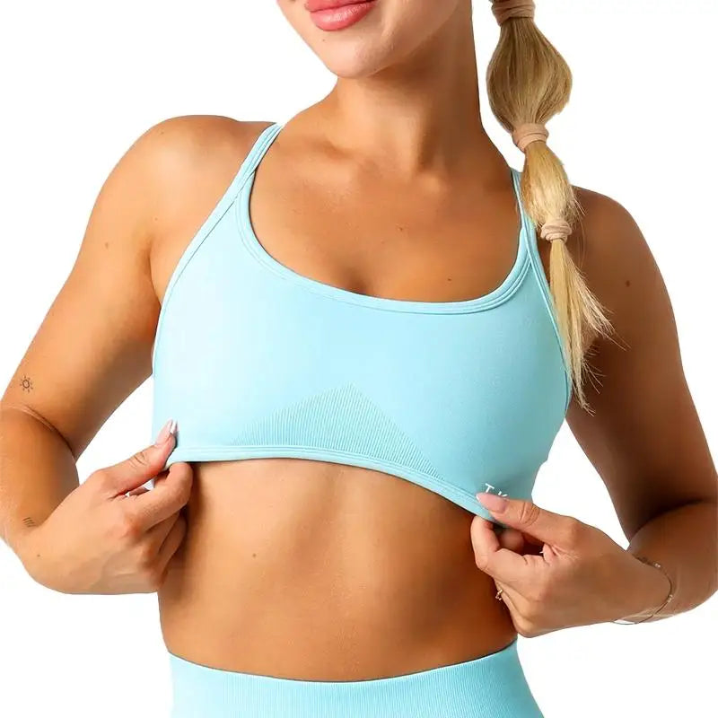 2Pieces Backless Sports Bra